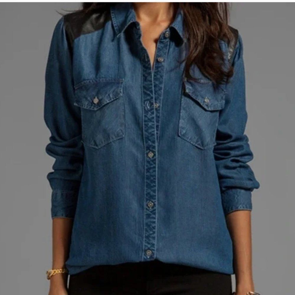 Rails | Ashlyn Tencel Chambray Button Down With F… - image 1